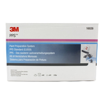 3M 16026 Набор PPS (стаканы - 50, крышки со встроенным фильтром (125 мкм) - 50, колпачки - 25), 650 мл.